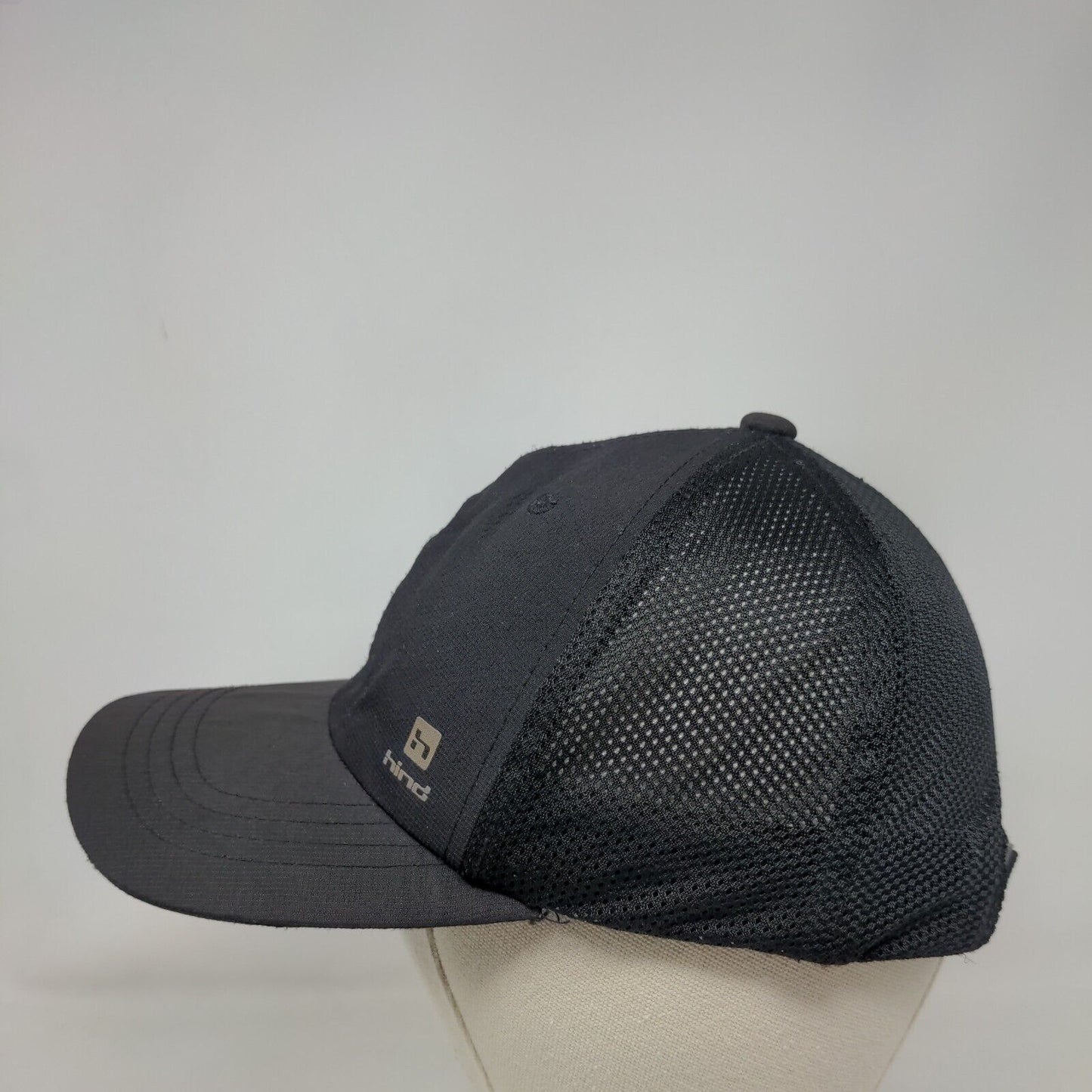 Hind Slideback Mesh Back Trucker Hat Black One Size Adjustable 6 Panel Running