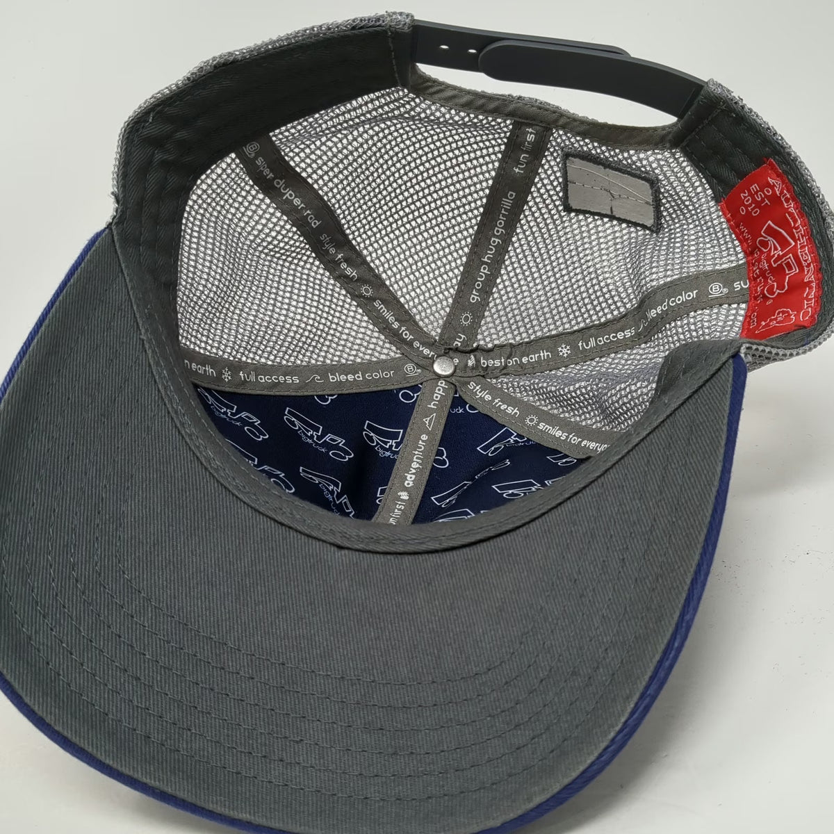 Bigtruck Trucker Hat Blue One Size Mesh Back Graphic Lining Logo Patch Snapback