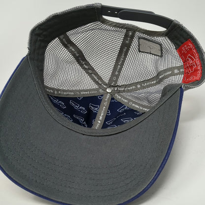 Bigtruck Trucker Hat Blue One Size Mesh Back Graphic Lining Logo Patch Snapback