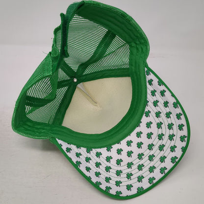 Miller Lite 5 Panel Hat Green One Size Mesh Trucker Beer St Patricks Day Clover