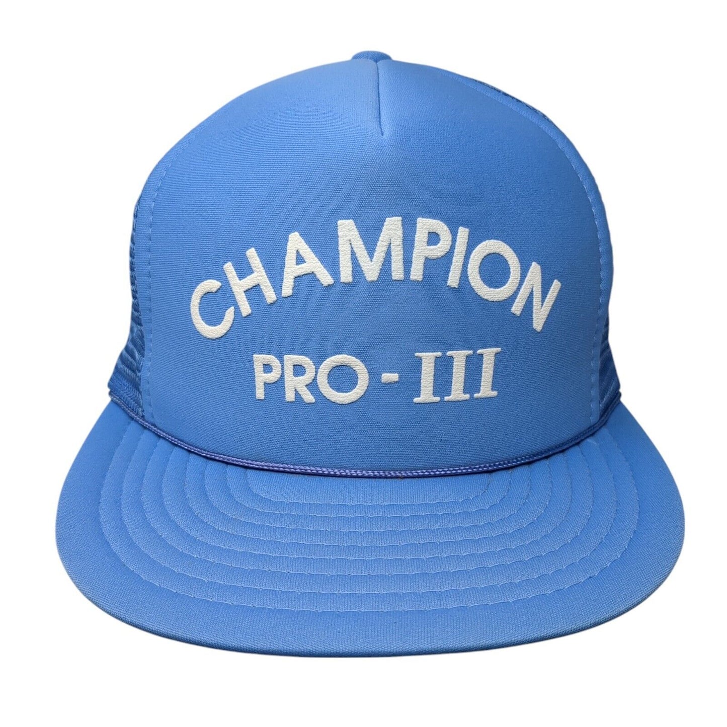 Champion Pro-III Snapback Rope Trucker Hat Blue One Size Mesh Back