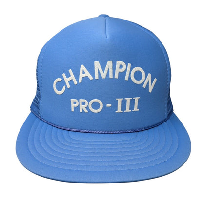 Champion Pro-III Snapback Rope Trucker Hat Blue One Size Mesh Back