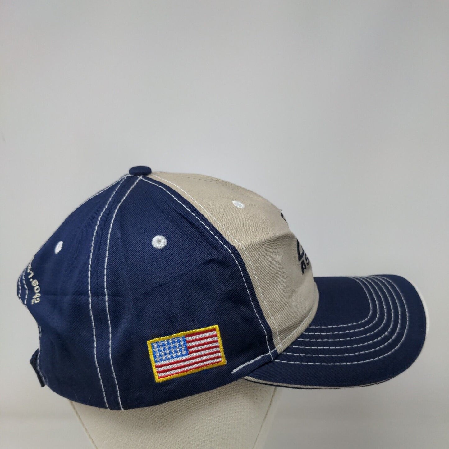 ASTEC Strapback Hat Blue OSFA Embroidered Adjustable 6 Panel Colorblock