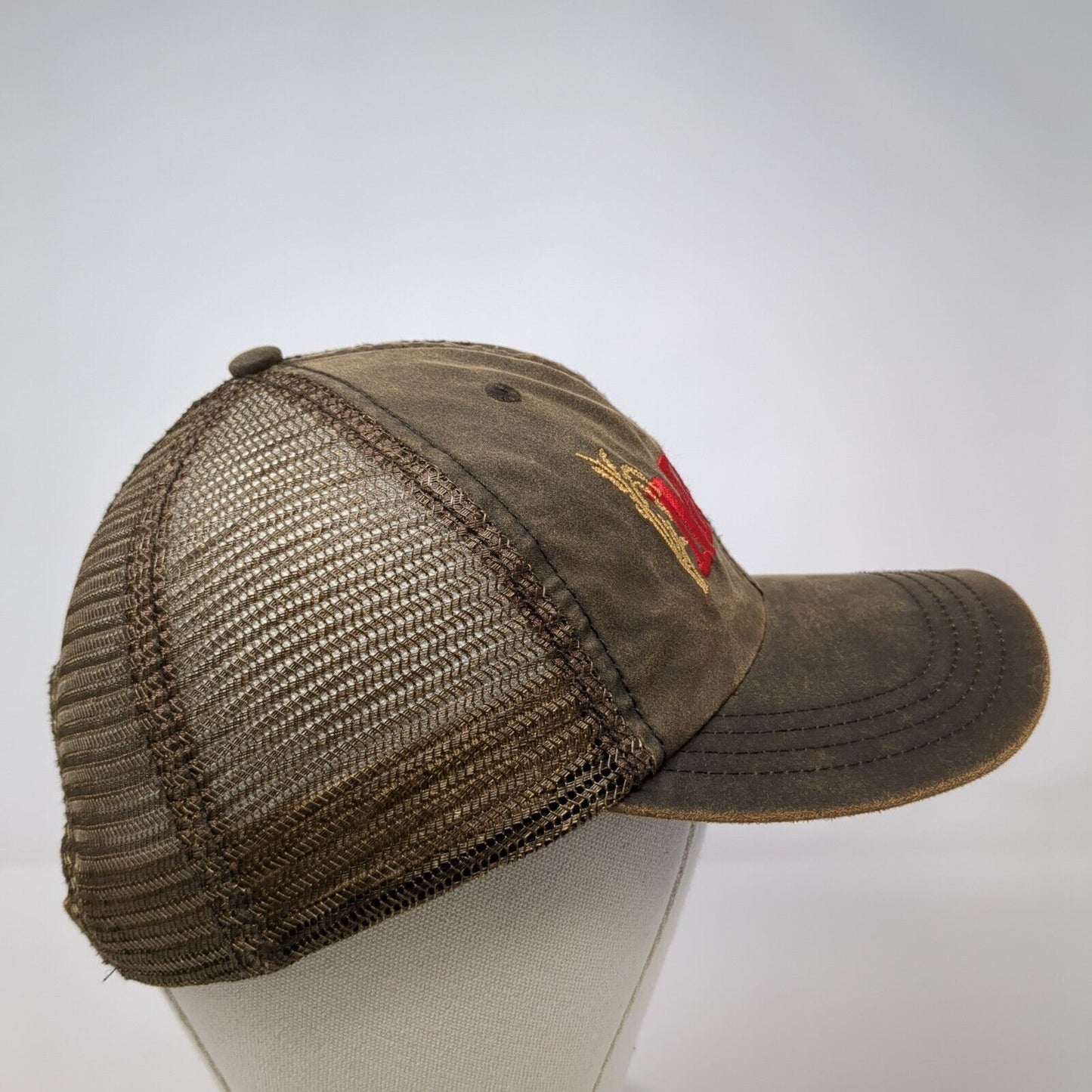 Martin Rice Co. Strapback Trucker Hat Brown One Size Mesh Back Paramount