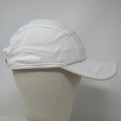 Brooks 5 Panel White One Size Mesh Strapback Running Trail Mountain Hiking Hat