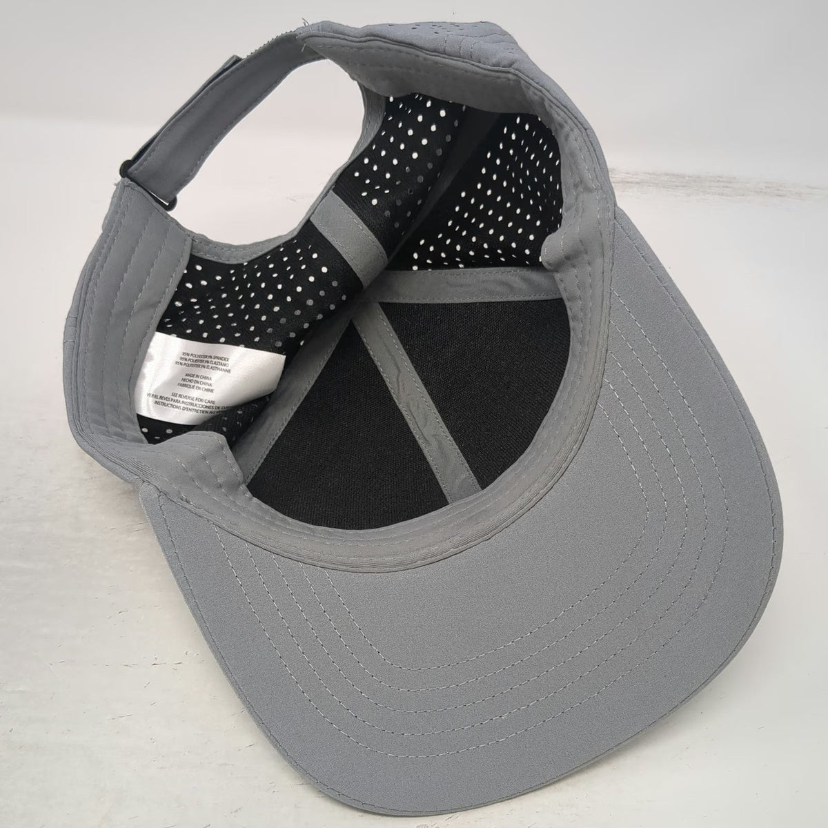 Gap Baseball Cap Gray One Size Perforated Laser Cut Ventilation Strapback Hat