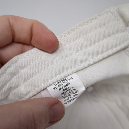 Unbranded Slideback Hat White One Size Adjustable Solid Blank 6 Panel
