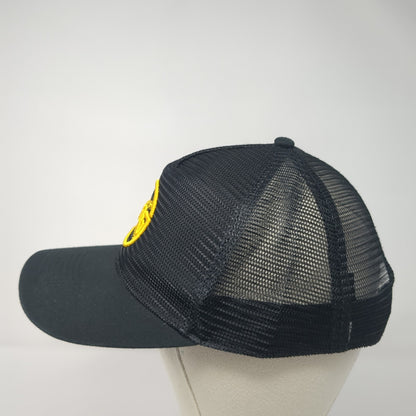 ADG Baseball Snapback Mesh Back Trucker Hat Black One Size Adjustable