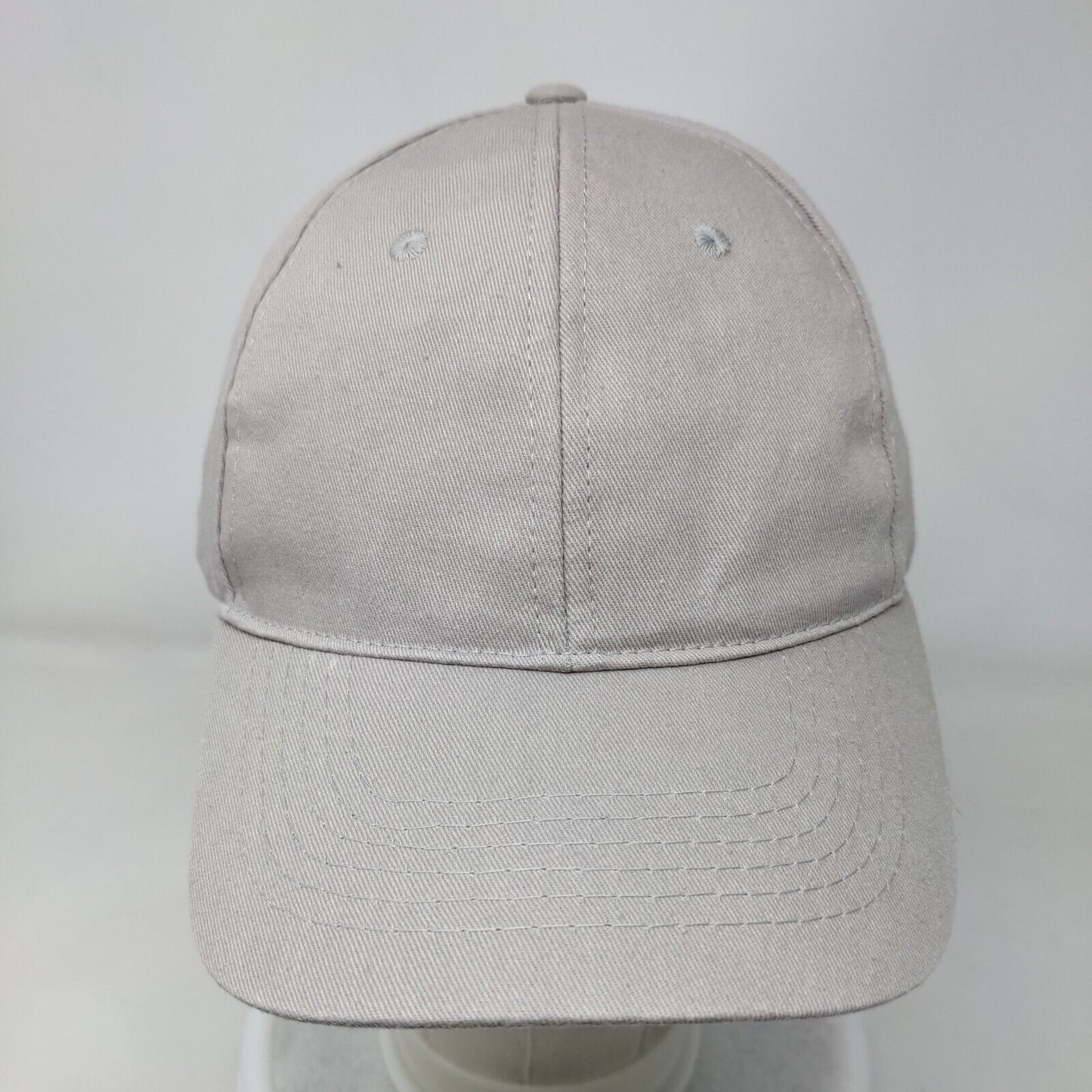Unbranded Strapback Hat Tan One Size Adjustable Blank 6 Panel Solid