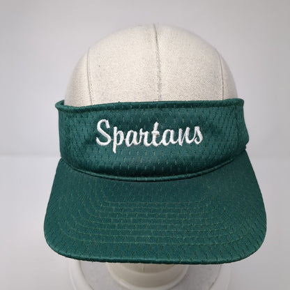 Spartans Strapback Sun Visor Hat Green One Size Adjustable Embroidered OC