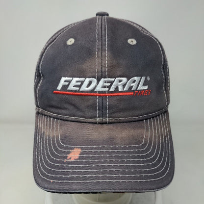 Federal Tires Strapback Hat Blue Adult Embroidered 6 Panel Outdoor Cap