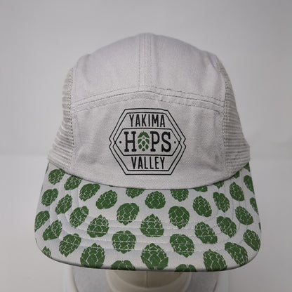 Yakima Valley Hops Snapback 5 Panel Hat Gray One Size Mesh Adjustable