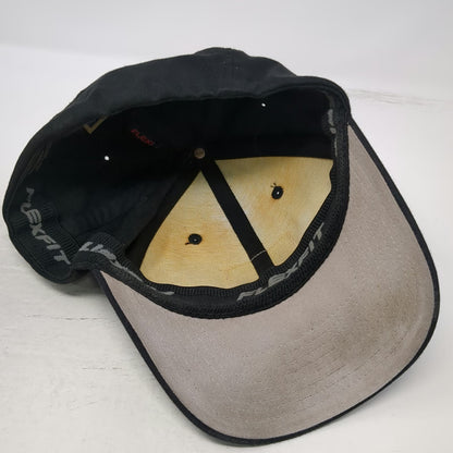 Vortex Baseball Cap Black XL Flexfit Logo Patch Curved Brim Hat Gray Underbrim