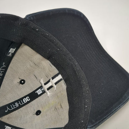 New Era 39THIRTY Baseball Cap Black XL Interlocking TF Logo Stretch Fit Hat