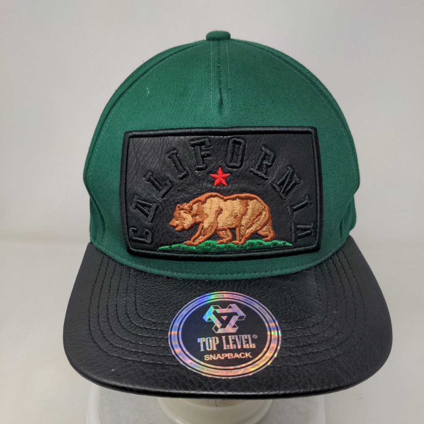 California Strapback Hat Multicolor OSFA Adjustable Embroidered Bear Top Level