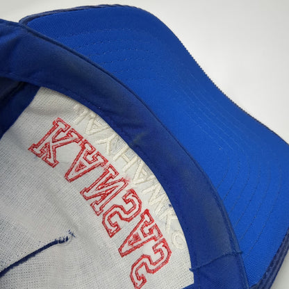 Kansas Jayhawks NCAA Blue Trucker One Size Snapback Corduroy Hat Embroidered