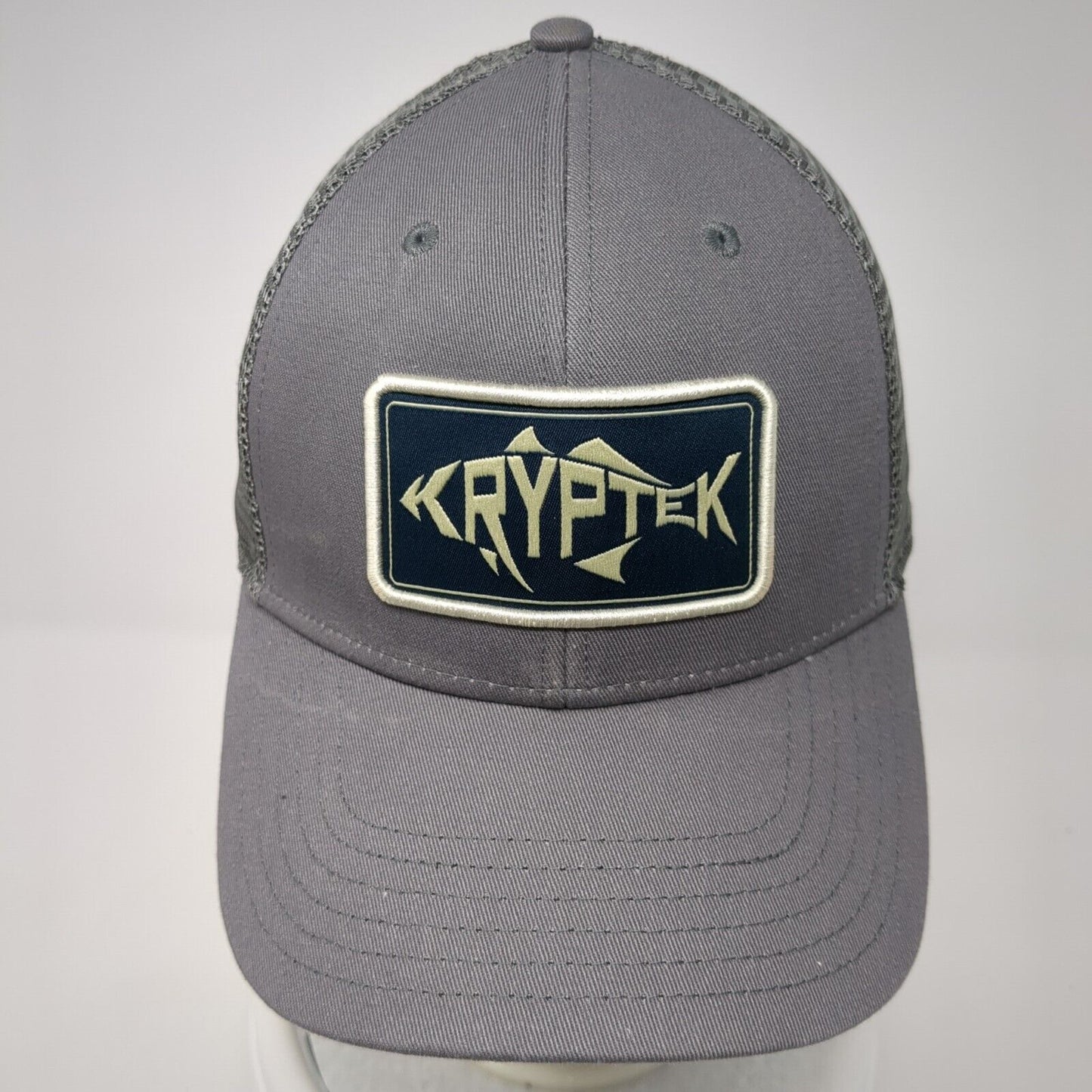 Kryptek Snapback Trucker Hat Gray One Size Mesh Back Outdoor Cap 6 Panel