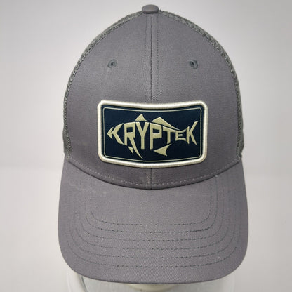 Kryptek Snapback Trucker Hat Gray One Size Mesh Back Outdoor Cap 6 Panel