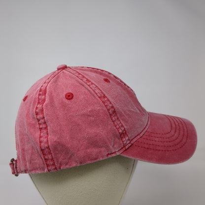 Unbranded Slideback Hat Red One Size Adjustable Vented Holes 6 Panel Blank