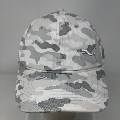 PUMA Slideback Hat Gray Camouflage One Size Adjustable 6 Panel