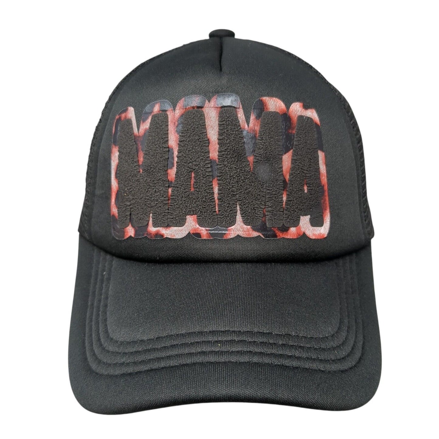 Mama Snapback Mesh Back Trucker Hat Black One Size Solid Adjustable