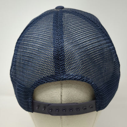 U.S. Crownco USPS Express Mail Eagle NYC Skyline Blue Trucker Hat One Size Rope