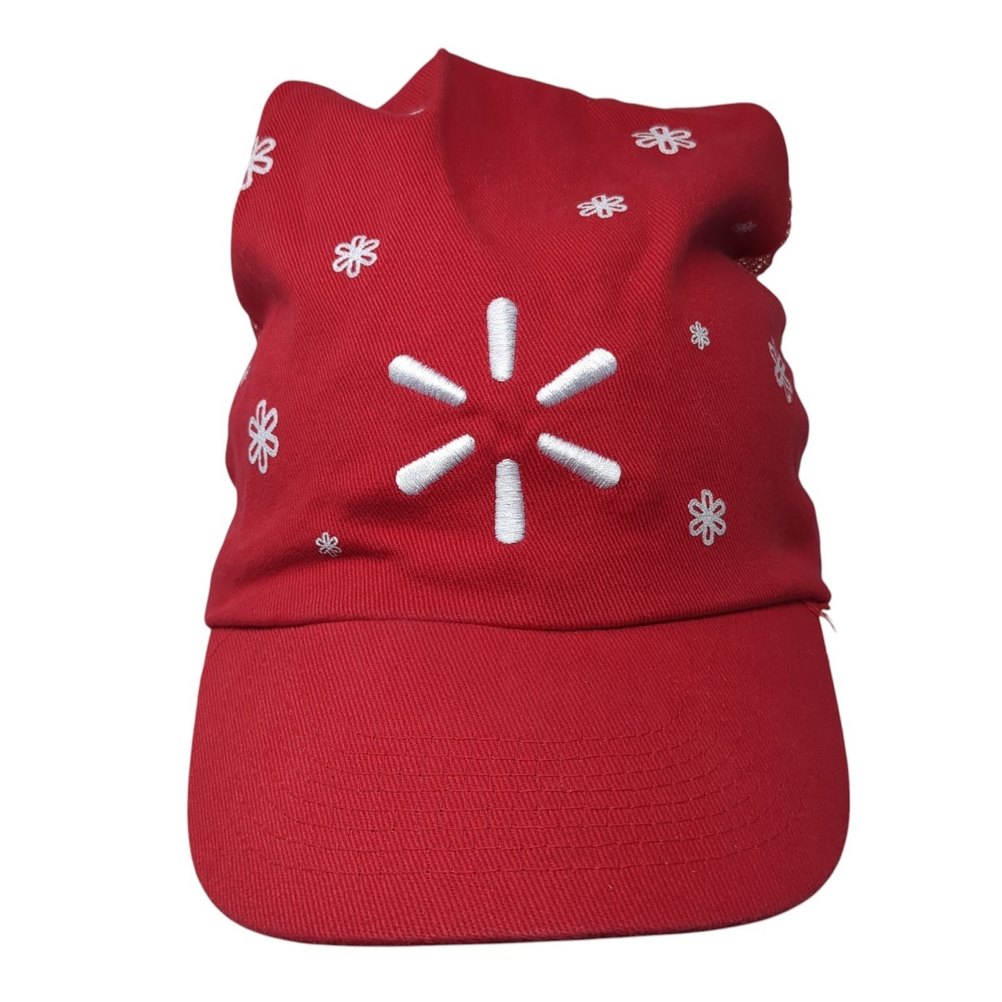 Walmart Pom Pom Santa Trucker Hat Red One Size Mesh Back Christmas