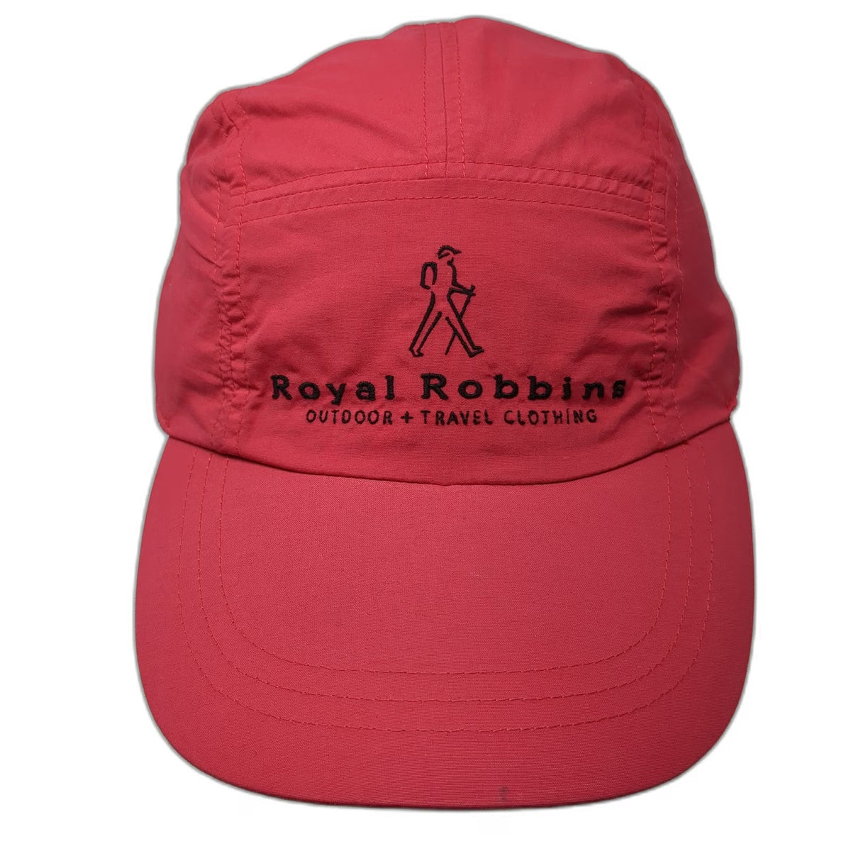 Royal Robbins 5 Panel Red Hat One Size Nylon Side Zipper Pocket Strapback Hiking