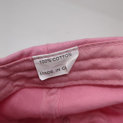 Unbranded Slideback Hat Pink One Size Adjustable Vented Holes 6 Panel Cotton