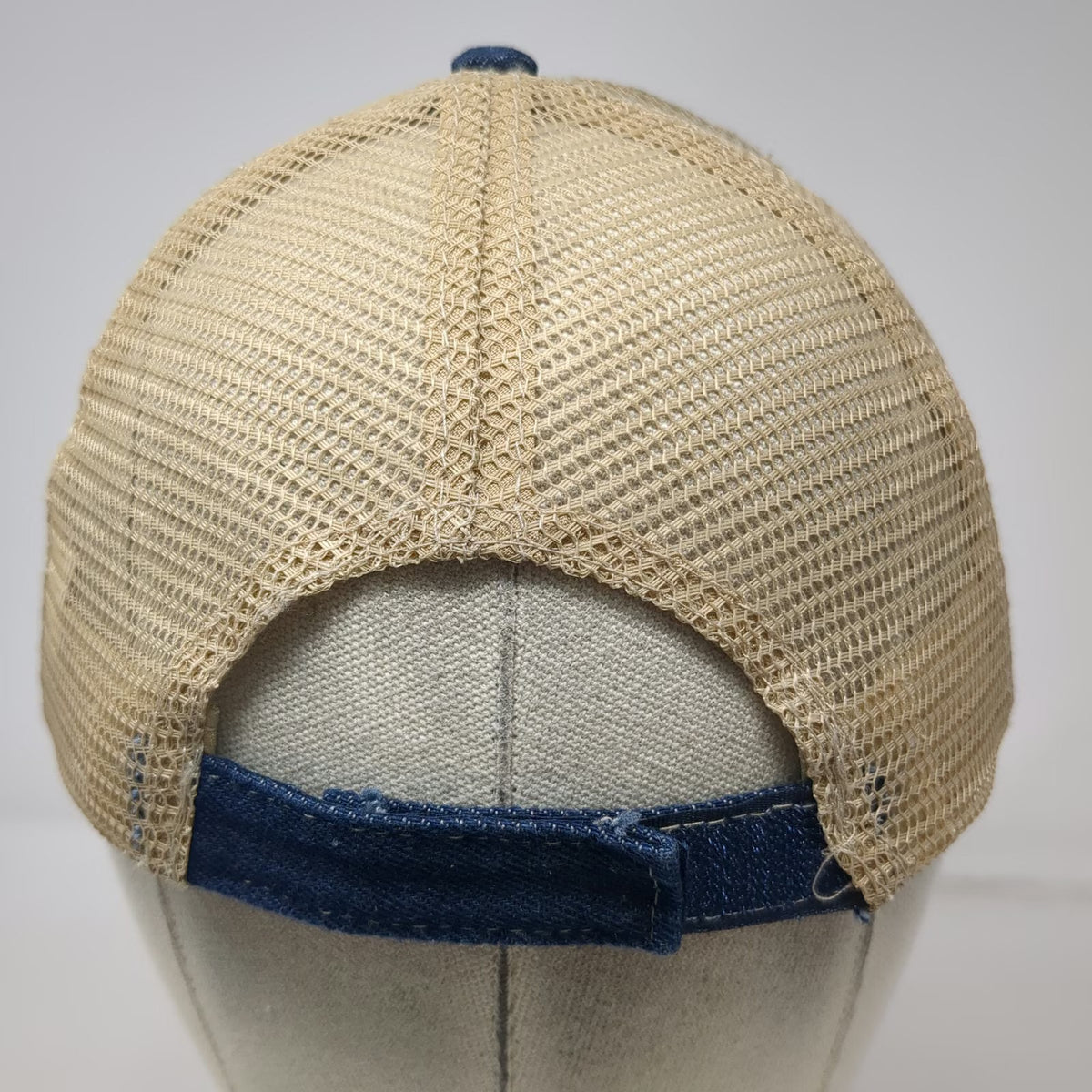 C.C Blue Baseball Cap One Size Mesh Back Embroidered Letter C Logo Strapback Hat