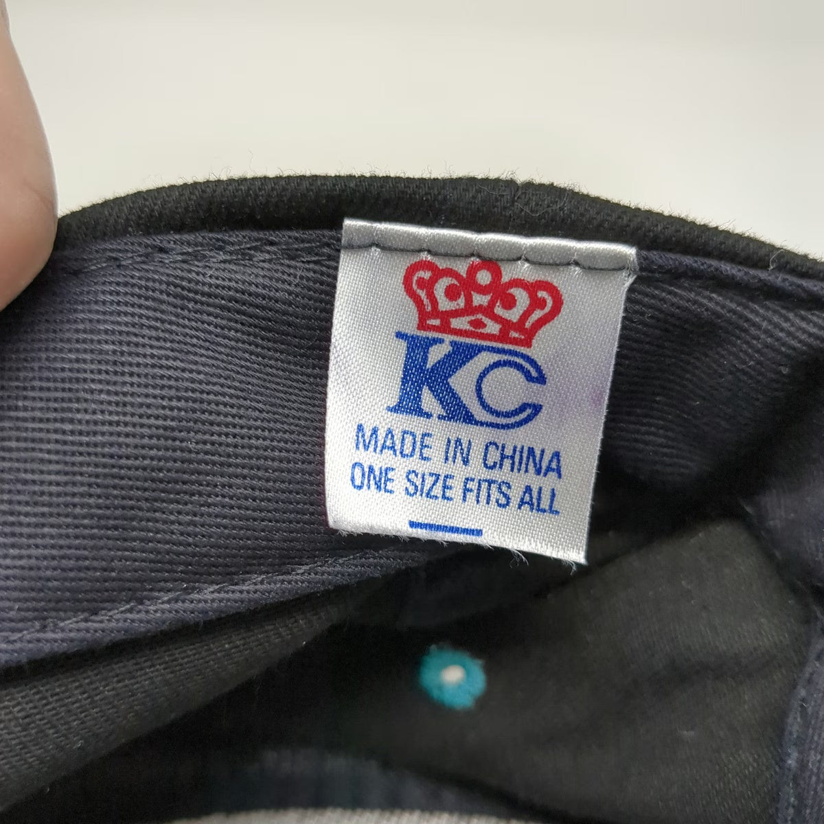 KC 5 Panel Hat Black Blue One Size Snapback Team Spokane Green Underbrim