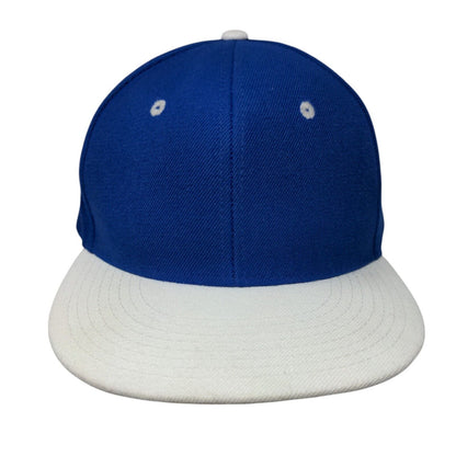 Unbranded Snapback Hat Blue OSFM Adjustable Vented Holes 6 Panel Blank Acrylic