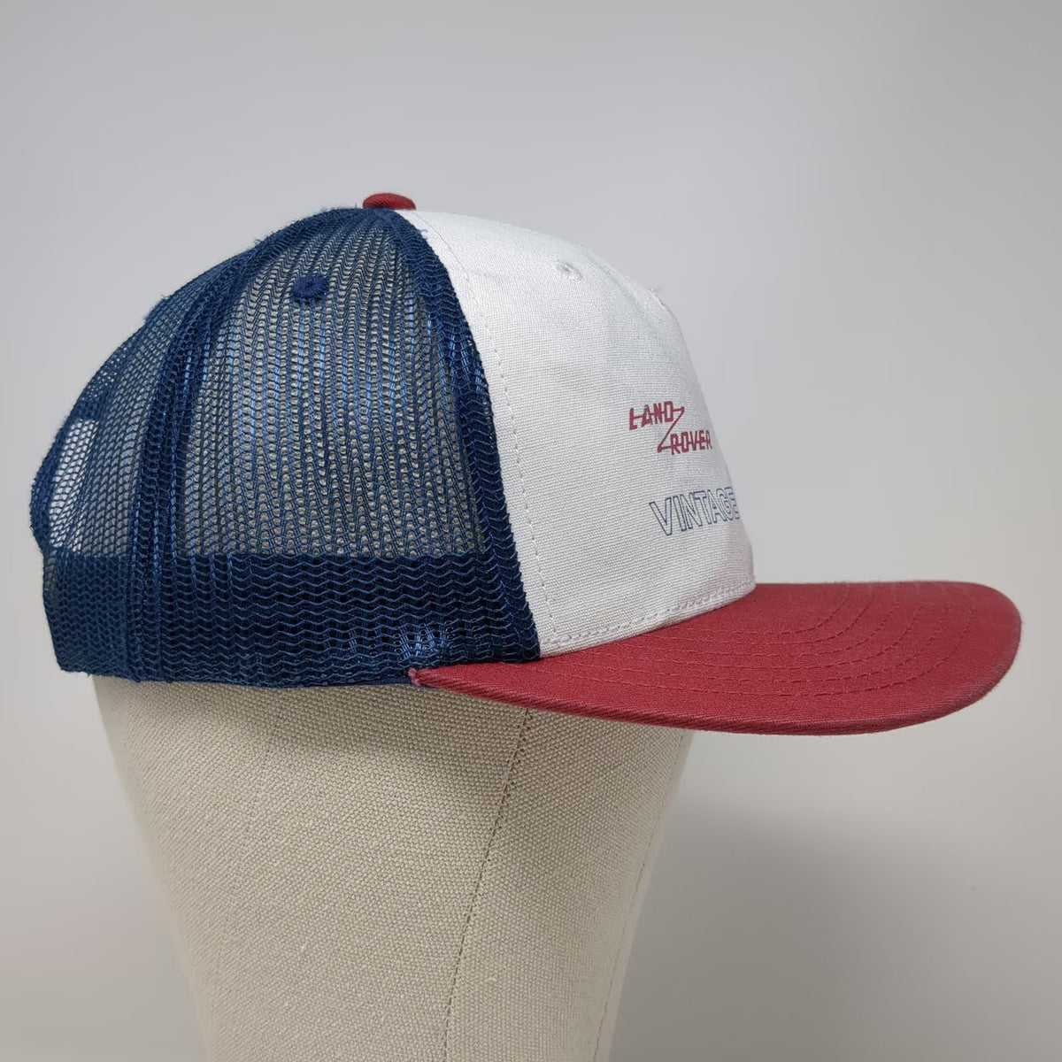 Land Rover Trucker Hat White Red Blue One Size Mesh Snapback Graphic Classic