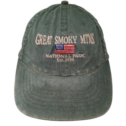 Great Smoky Mtns National Park Est. 1934 Green OS Adjustable Patriotic Jhats