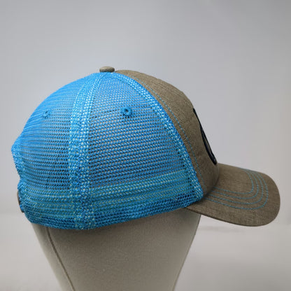 Pistil Trucker Hat Brown One Size Mesh Back Snapback Dare Logo Blue Mesh