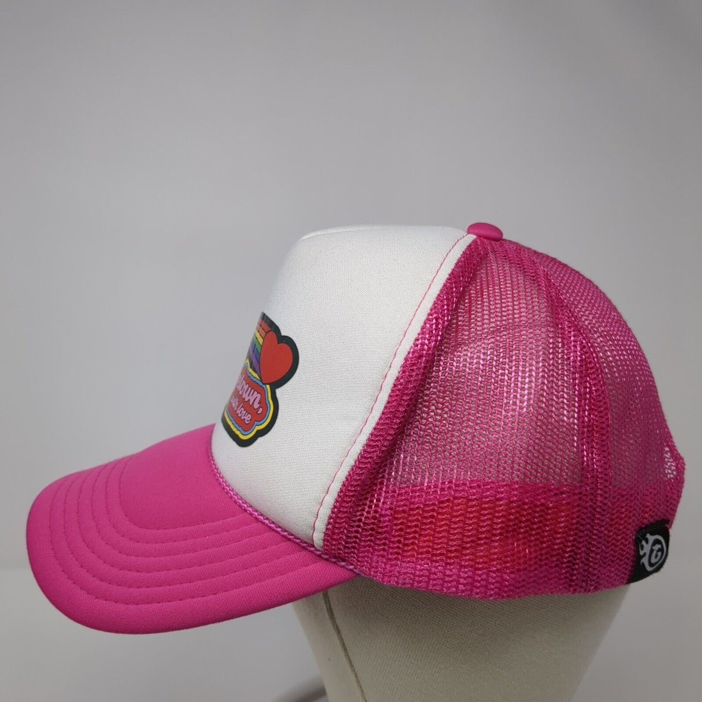 From Georgetown With Love Snapback Rope Trucker Hat Pink One Size