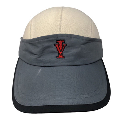 Richardson R Active Men's Strapback Sun Visor Cap Hat Embroidered IV Logo Gray