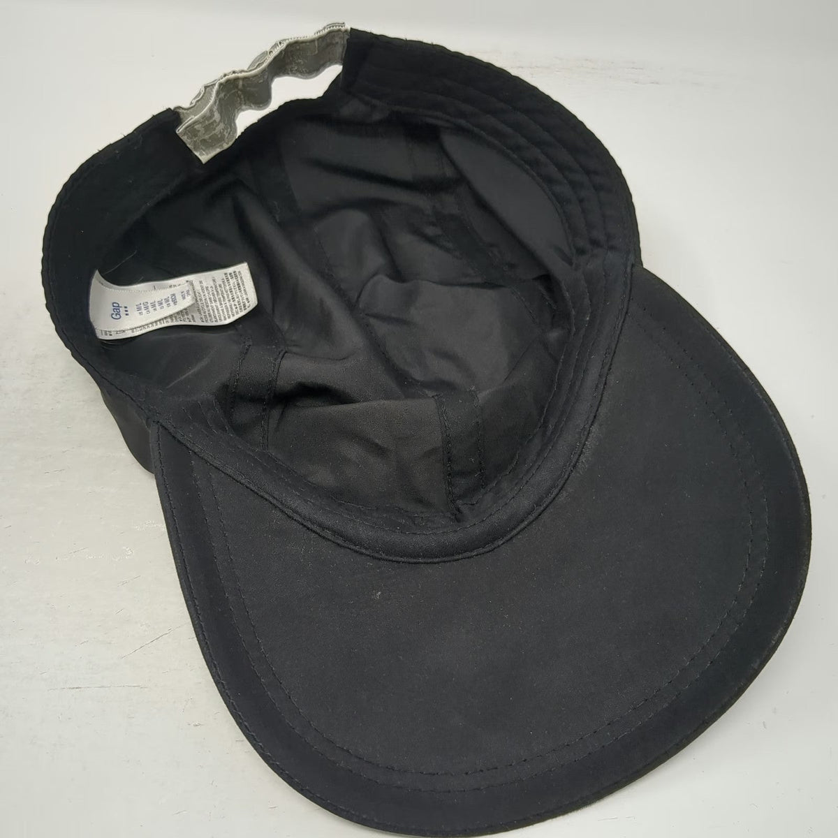 Gap Baseball Cap Black L Reflective Side Logo 5 Panel Polyester Running Hat