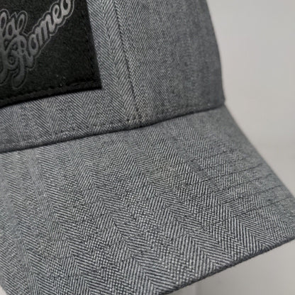 Alfa Romeo Slideback Hat Gray One Size Herringbone Adjustable 6 Panel