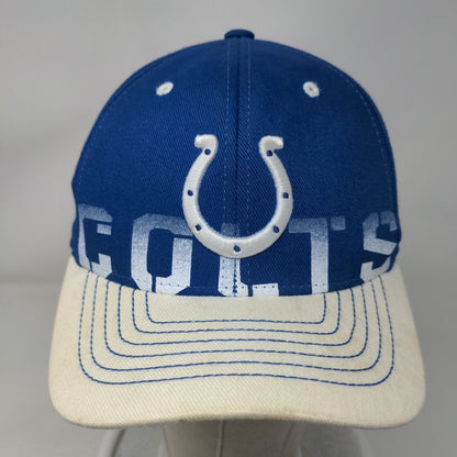 NFL Onfield Reebok Indianapolis Colts Fitted Hat Blue White Embroidered Logo