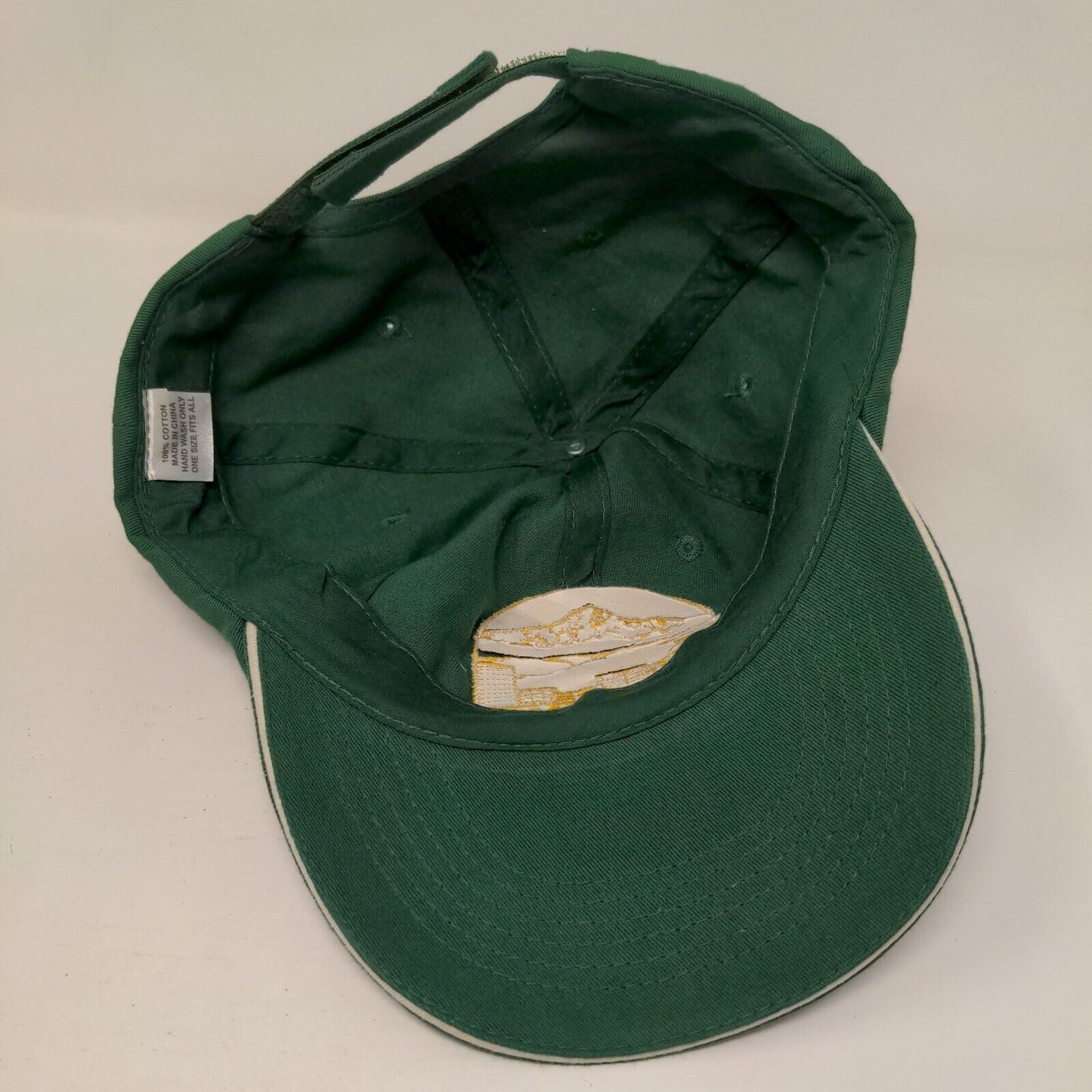 LAVCEI 2017 Strapback Hat Green One Size Adjustable Embroidered 6 Panel Cotton