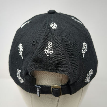 Broken Promises Baseball Cap Black One Size Roses Snakes Hearts Hat Strapback