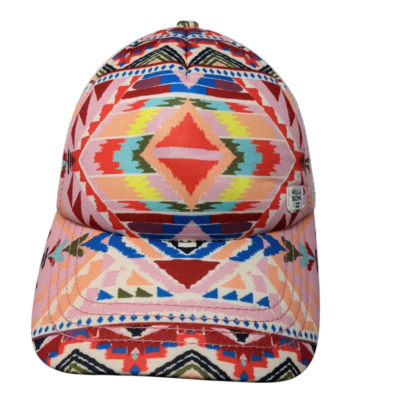 Billabong Snapback Mesh Back Trucker Hat Multi One Size Geo Aztec