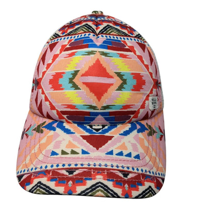 Billabong Snapback Mesh Back Trucker Hat Multi One Size Geo Aztec