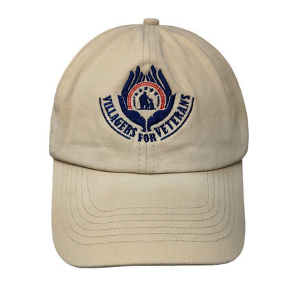 Villagers For Veterans Slideback Hat Tan One Size Embroidered 6 Panel