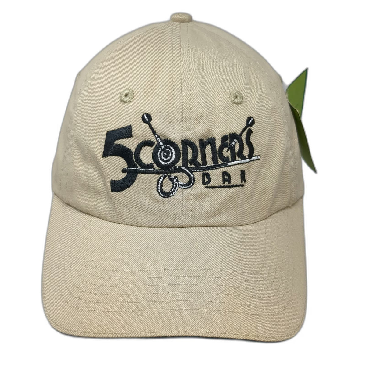 Port Authority Baseball Cap Beige One Size 5 Corners Bar Bamboo Strapback Hat