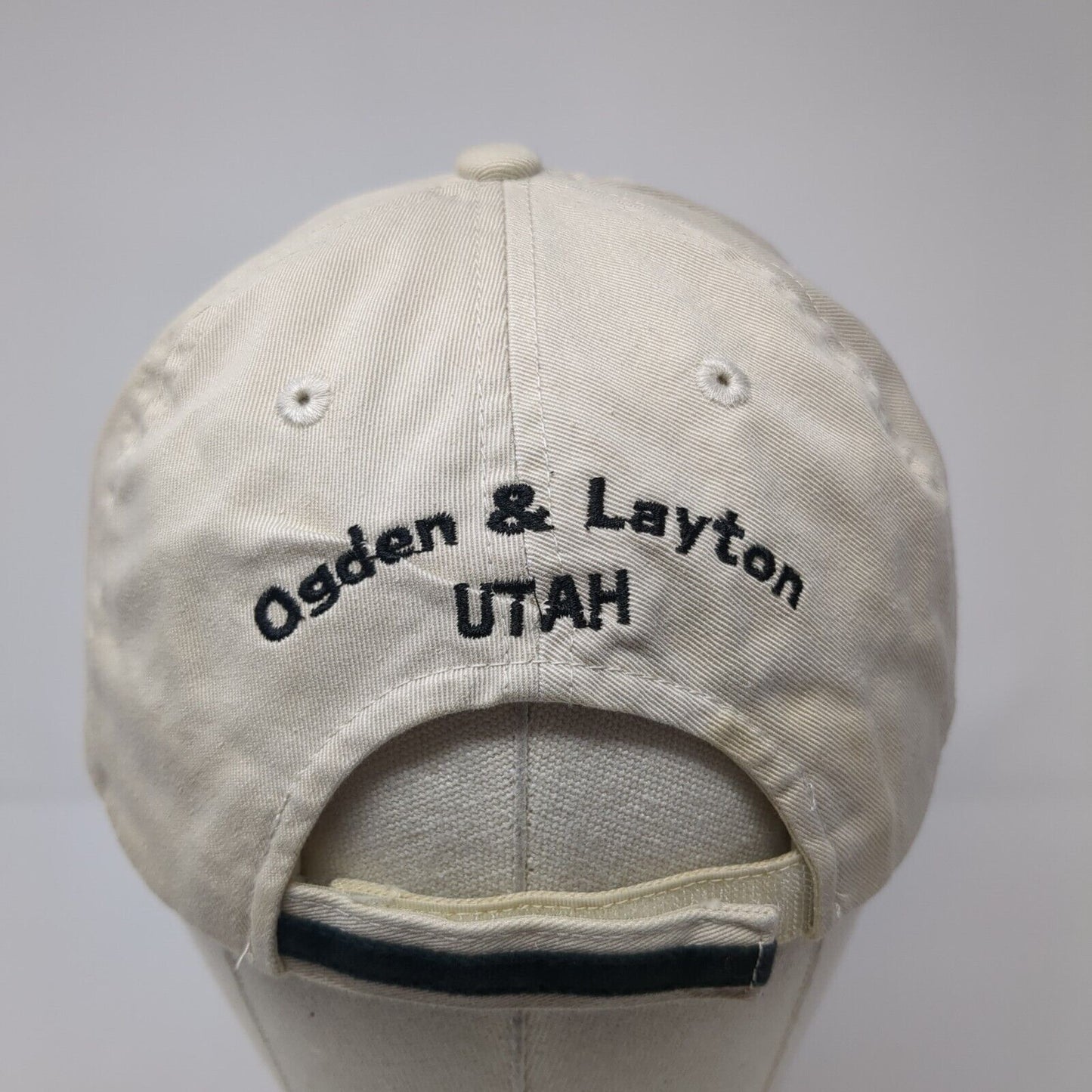 Roosters Brewing Company & Restaurant Strapback Hat Tan OS Adjustable Cotton