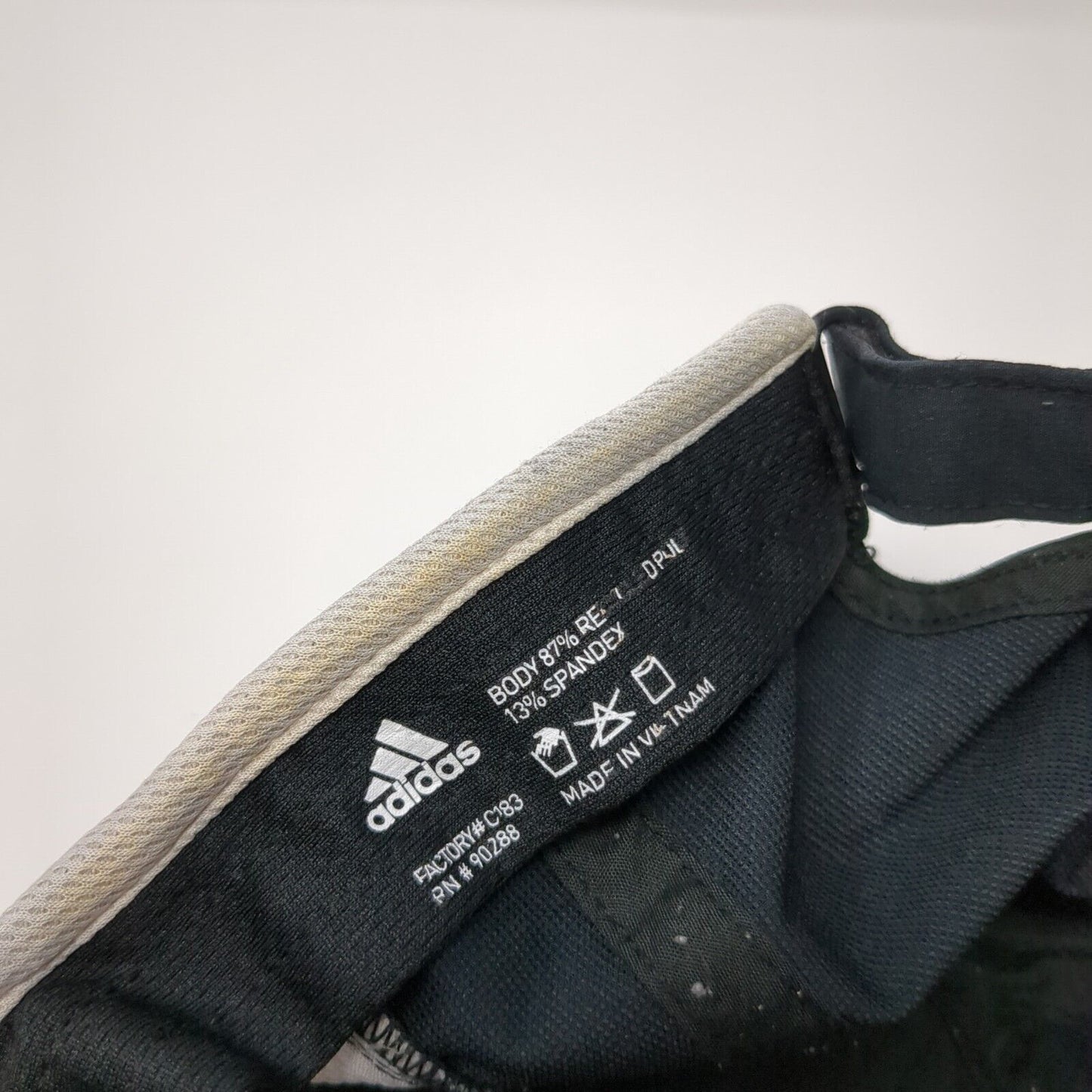 Adidas Aeroready Strapback Hat Black OSFA Mesh 3 Stripes White Trim