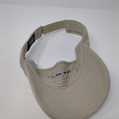 Gulf Shores Strapback Sun Visor Hat Tan One Size Adjustable Embroidered Jhats