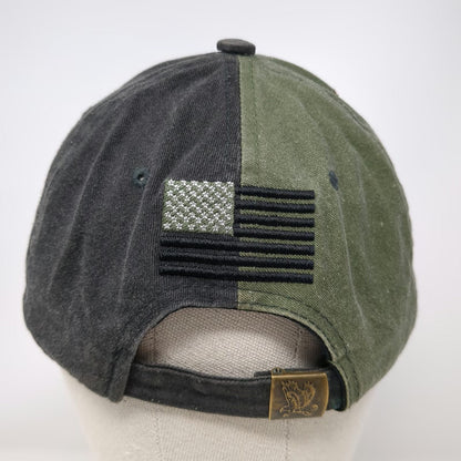 Eagle Crest US Army Gray Green Baseball Cap One Size Embroidered Globe Flag Hat